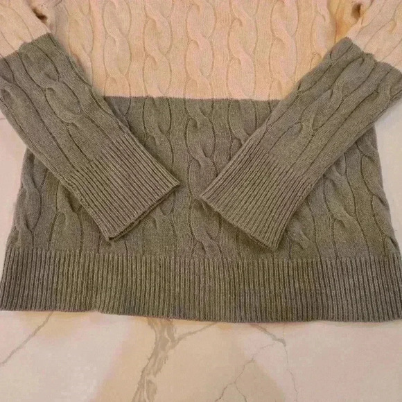 Christopher Fischer Womens 100% Cashmere Knit Sweater Pink Gray Size XS - Picture 2 of 8